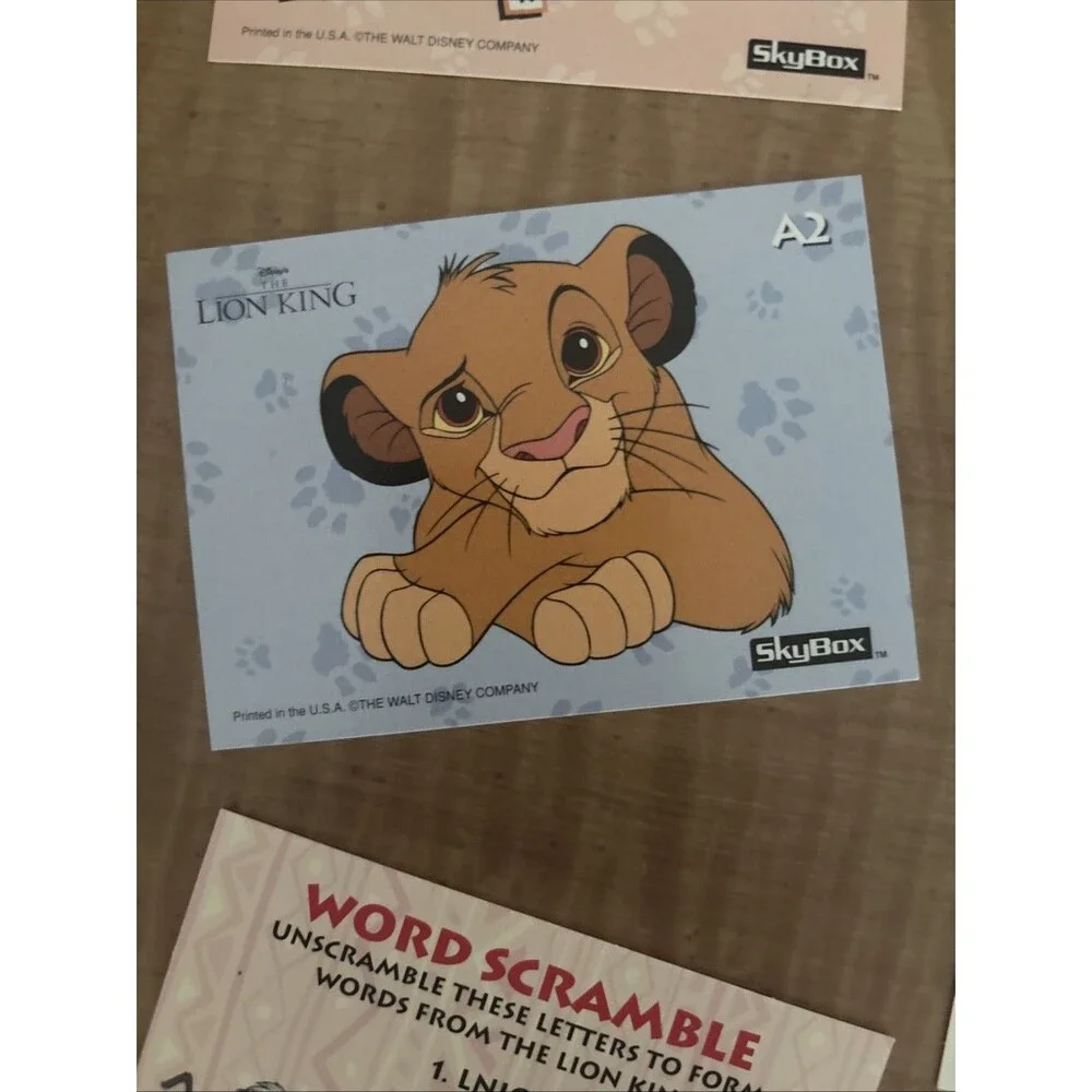 Lion King Trading Cards Skybox Series 1 Inserts: Coloring, Activity, Foil